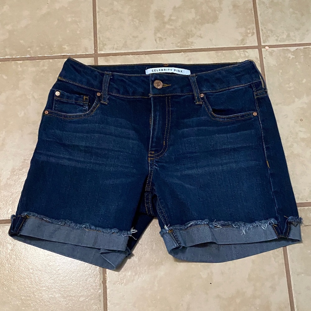 Celebrity Pink Women's Jean Shorts - Deep Blue